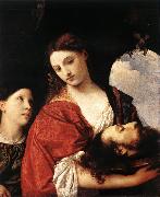 TIZIANO Vecellio Judith with the Head of Holofernes qrt oil on canvas